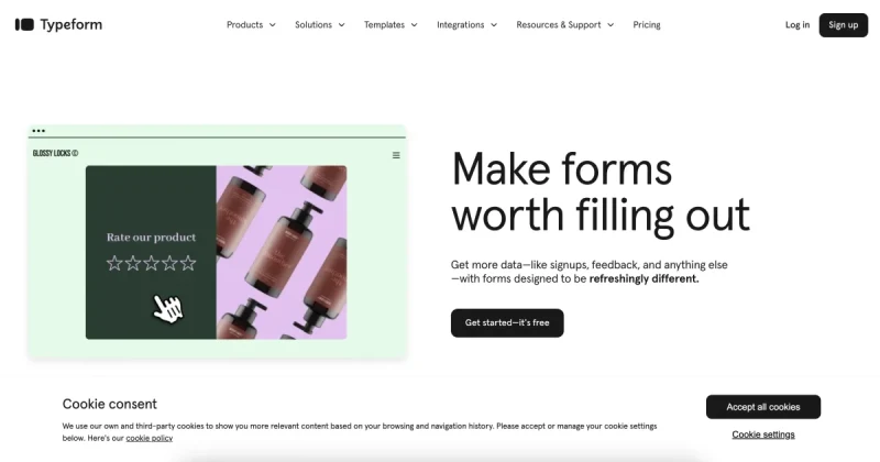 Typeform form builder