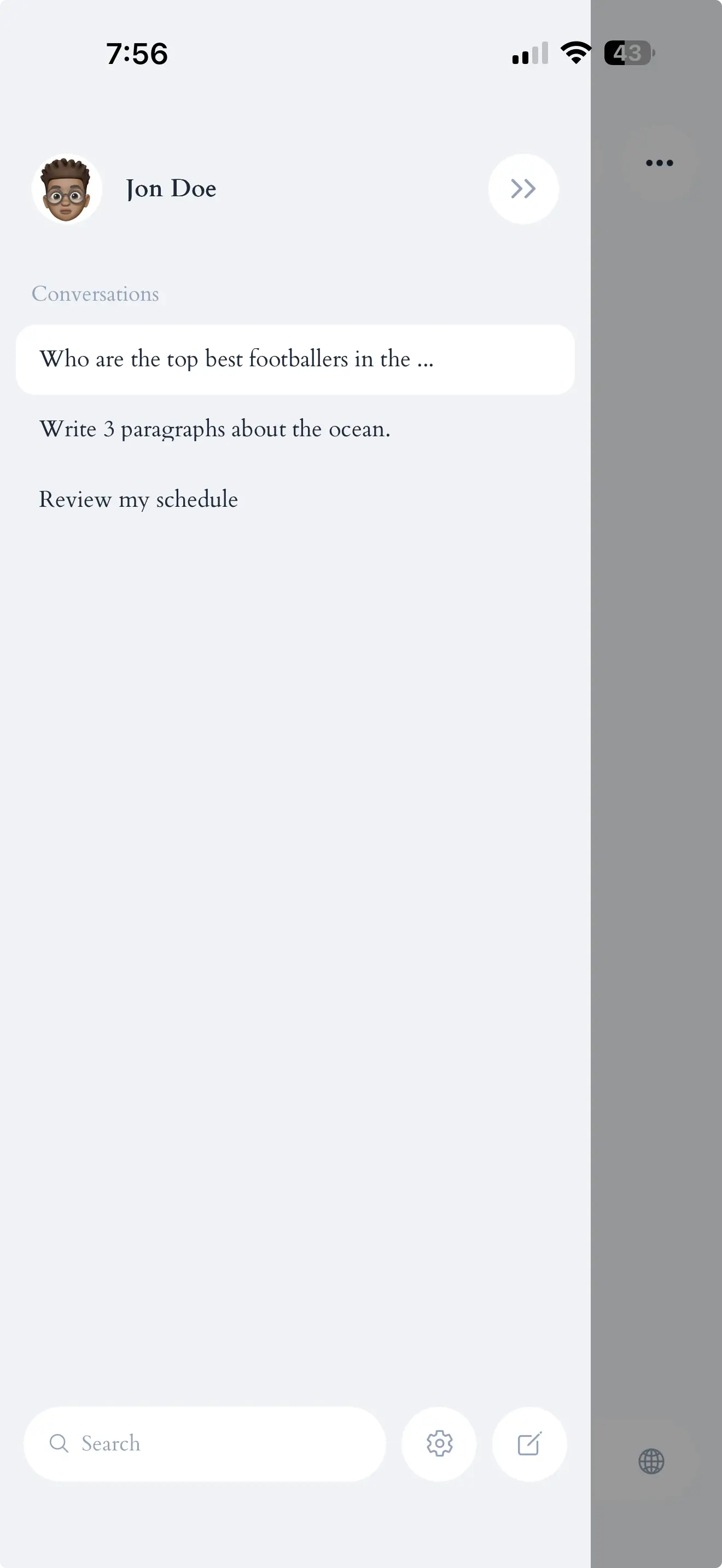 Conversaciones AI chat app built with Swiftspeed