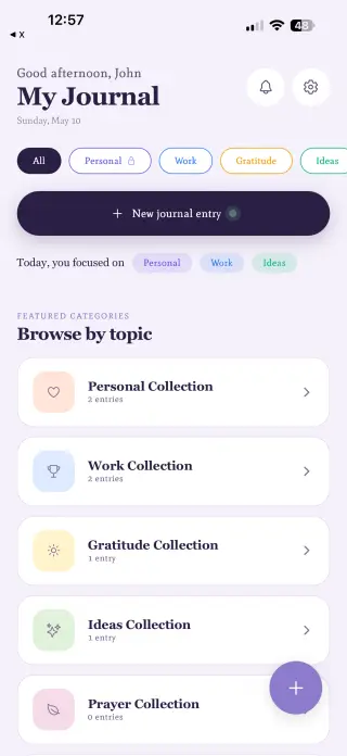 Journal & Notes app built with Swiftspeed