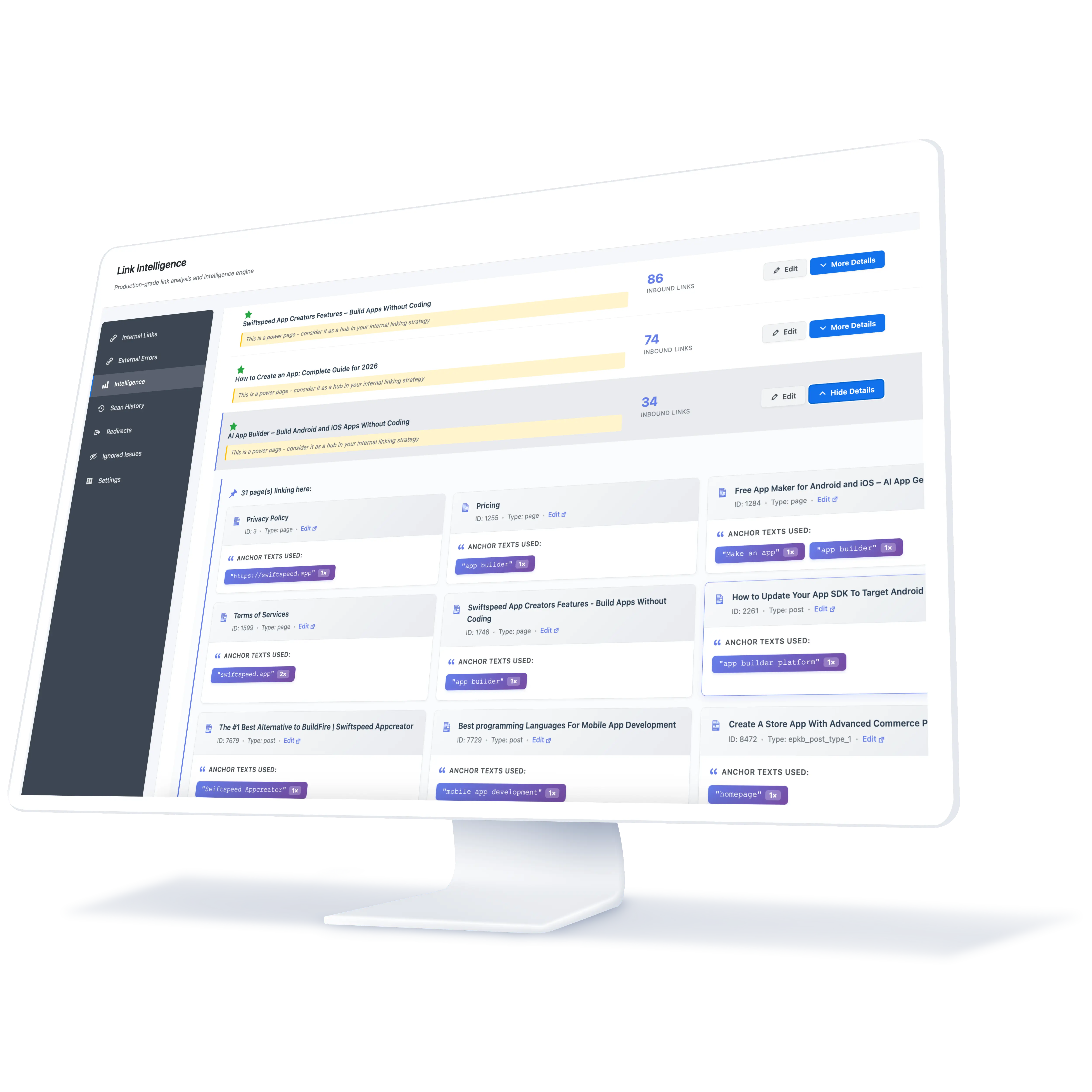 Link Diagnostic and Insights